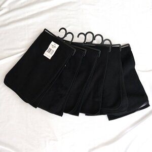 NWT - Six Black Scarves - Polyester Winter Scarves - Men/Women - 48" x 8"